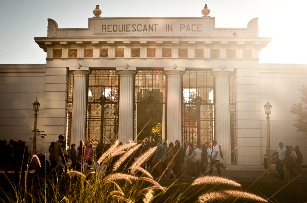 Recoleta's famous cemetery entr