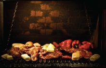 Meat on Asado in buenos aires argentina