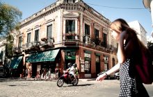Old building on corner in San Telmo, Buenos Aires