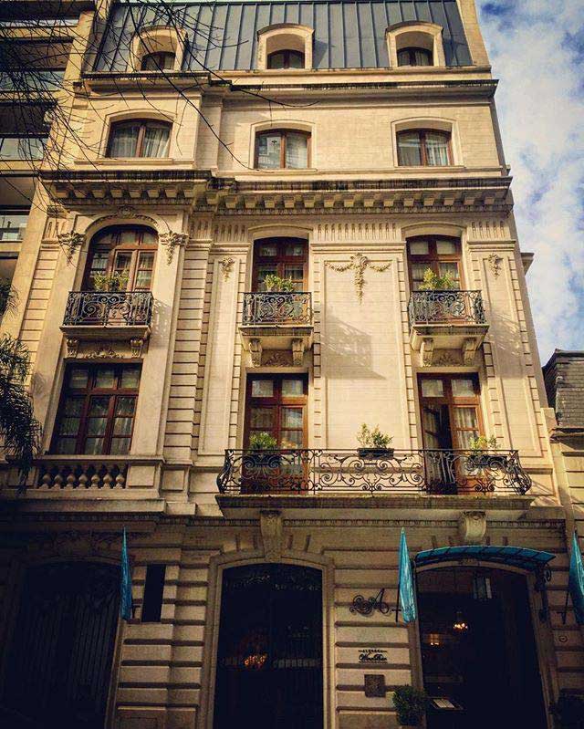 Exterior, old french style architecture hotel facade