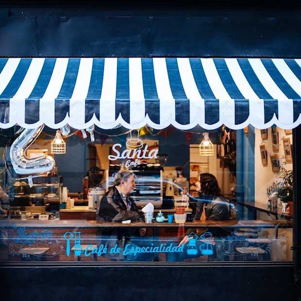 Exterior of Santa Cafe in Centro Buenos Aires