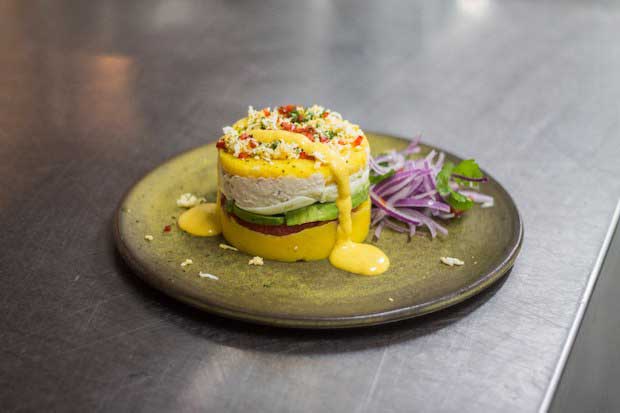 Unique plate of food at Tanta restaurant in Buenos Aires 