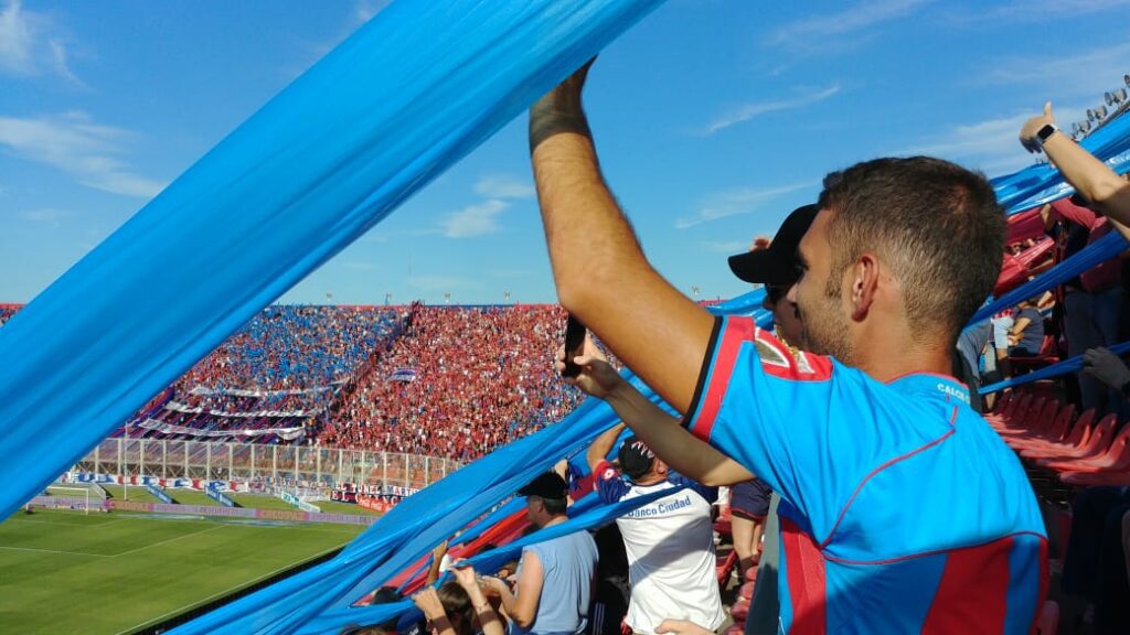 Fans at San Lorenzo football game in Buenos Aires