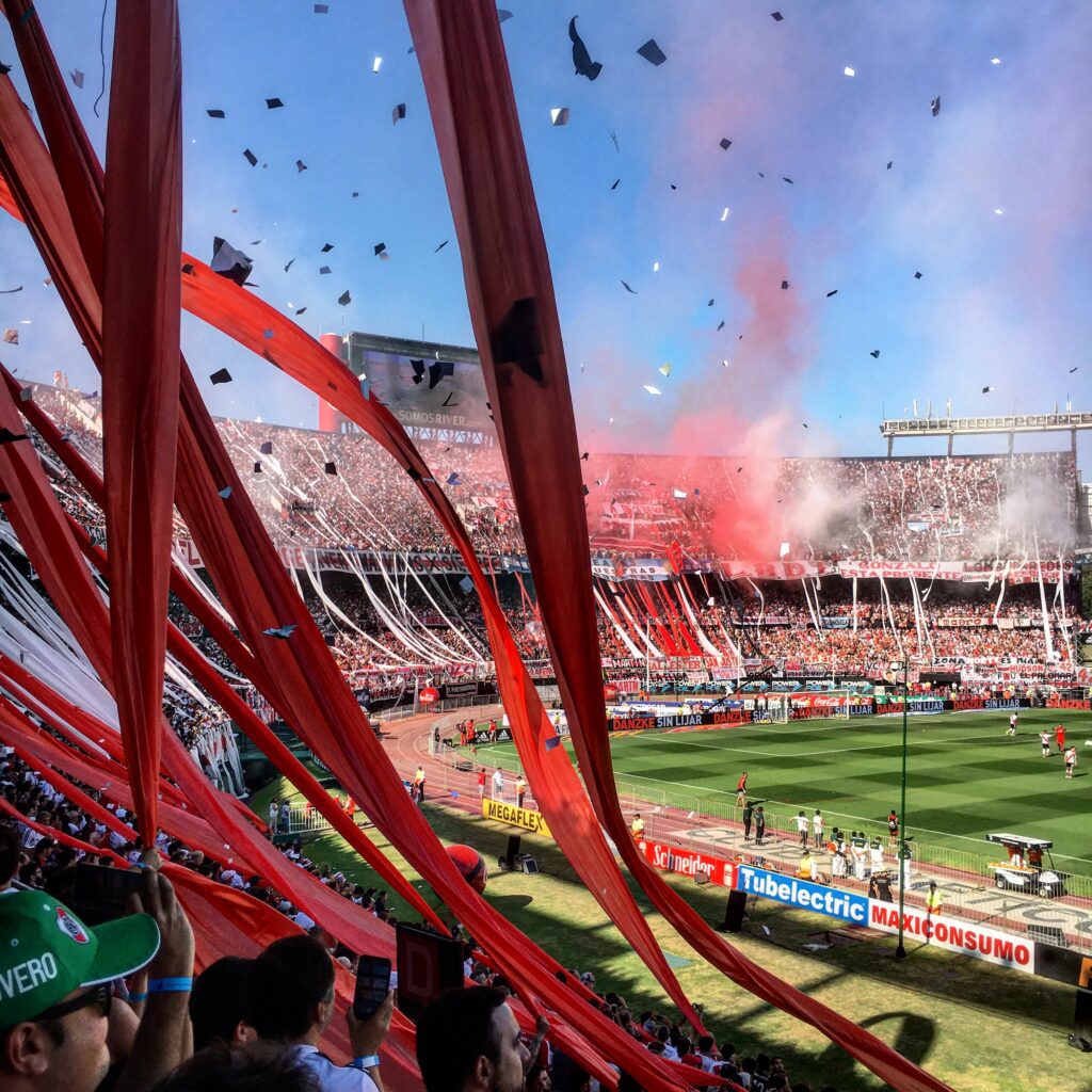 Superclasico game day at River Plate stadium