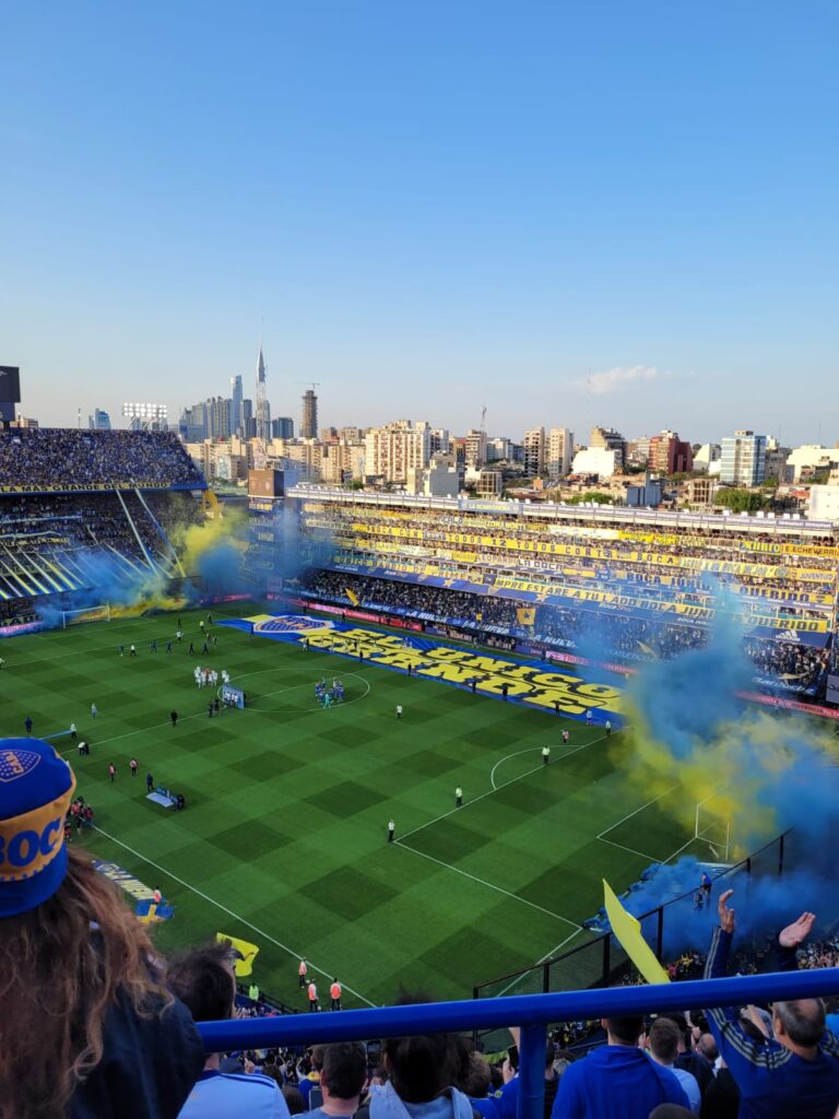 Pregame smoke bombs at La Bombonera