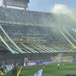 Boca Juniors fans going crazy during pregame at La Bombonera