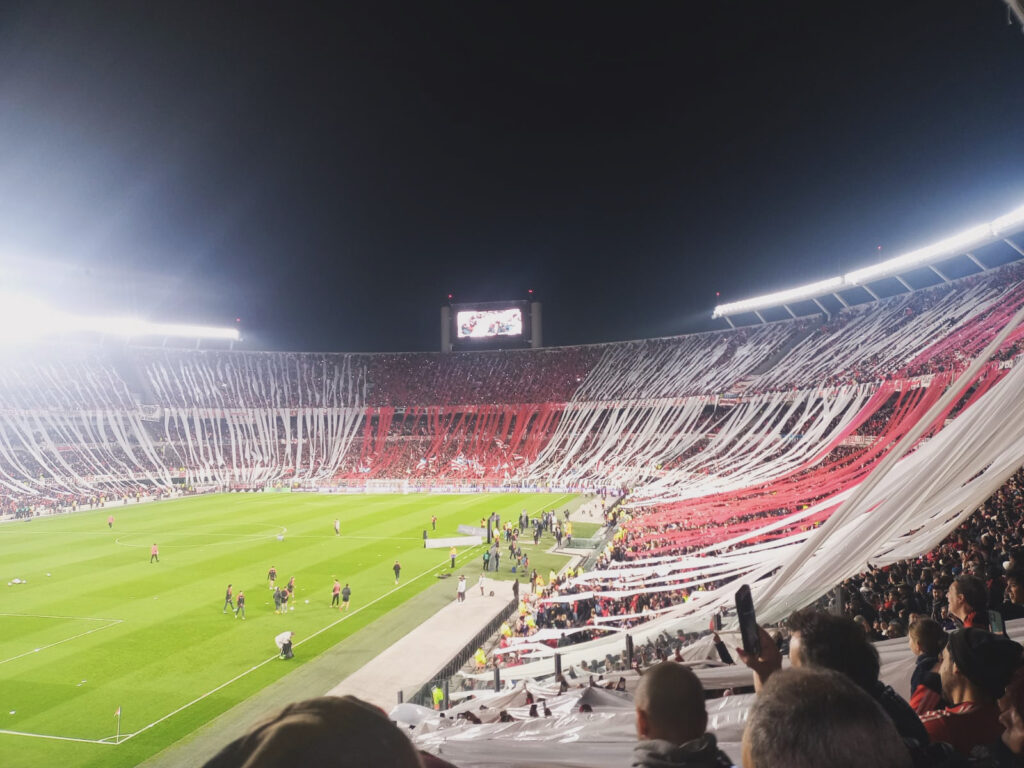 River Plate stadium filled with banners