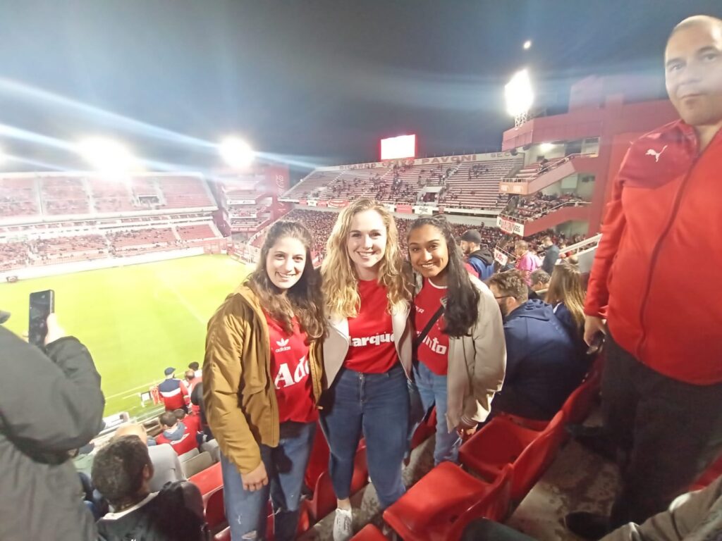 Fans enjoying pregame pic at stadium in Buenos Aires