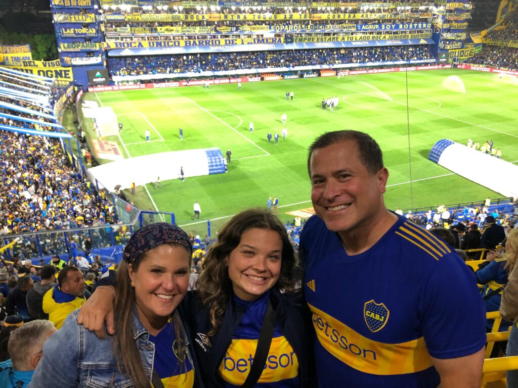 Tourists enjoying as Boca Juniors game in La Bombonera