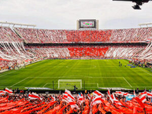 Full stadium at River Plate's "El Monumental"