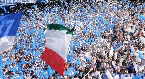 Fans going crazy in Velez Sarsfield stadium, Buenos Aires