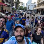 Fans approaching Boca Juniors Bombonera